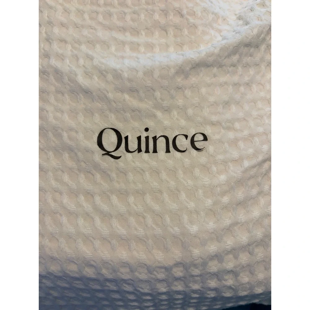 Quince Queen Organic Waffle Duvet Cover Set Undyed Off White